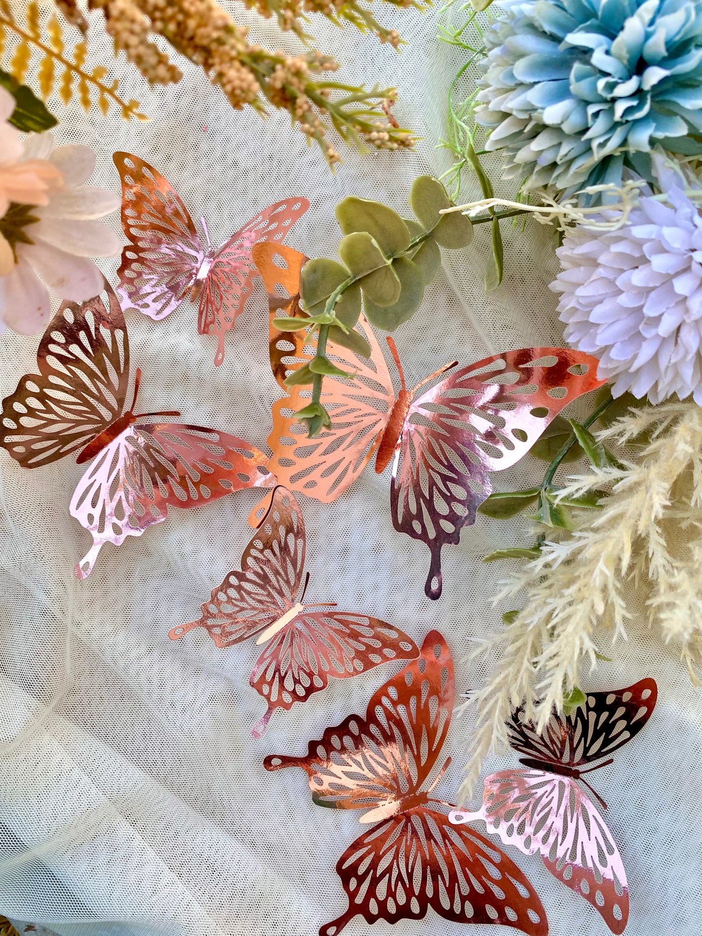 Rose Gold butterflies