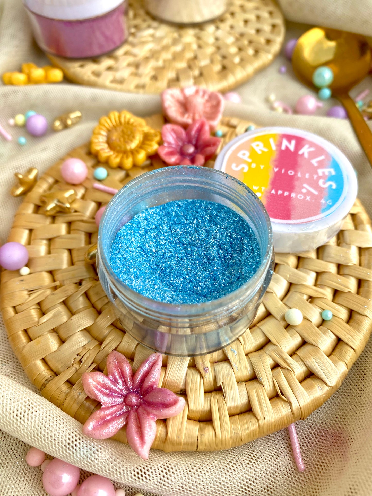 Blue glitter