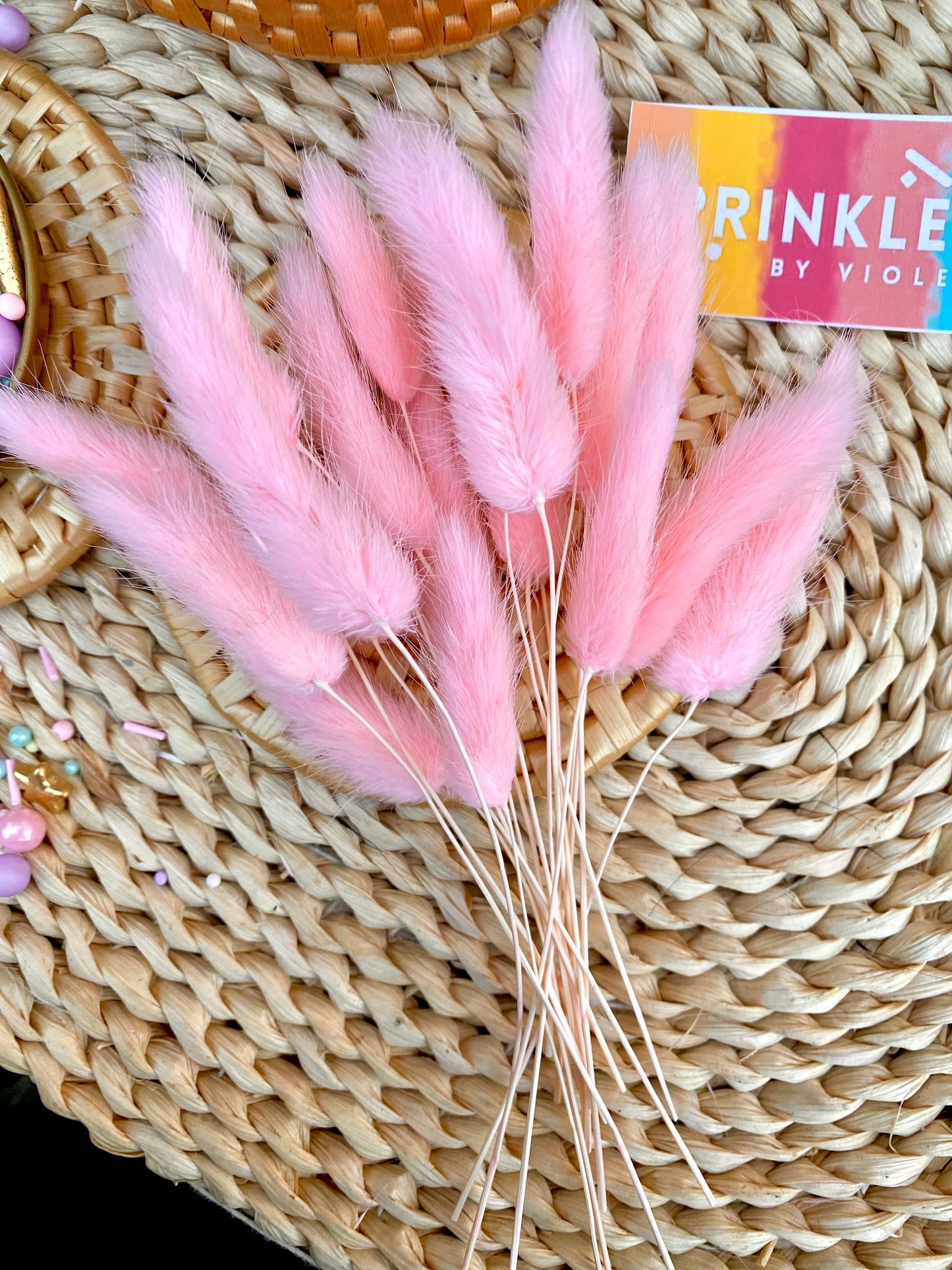 Pink Bunny Tail toppers