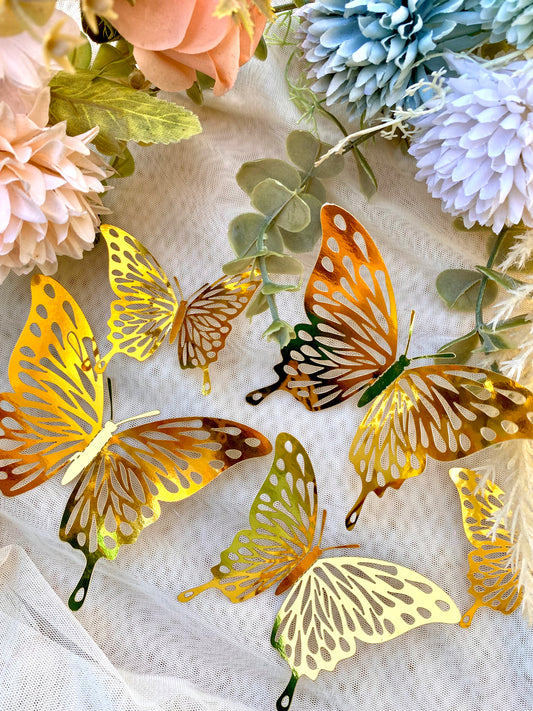 Gold butterflies