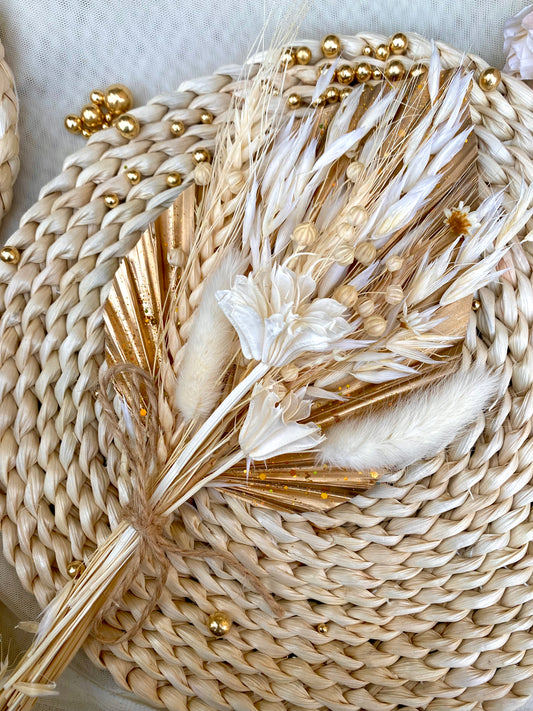 Gold Palm leaf cake topper