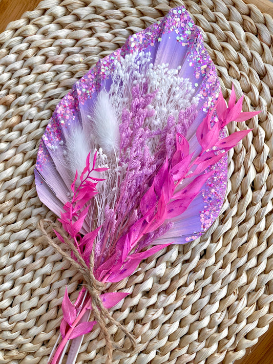 Mermaid dream Palm leaf cake topper