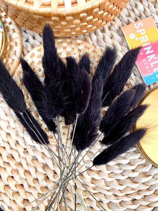 Black Bunny Tail toppers