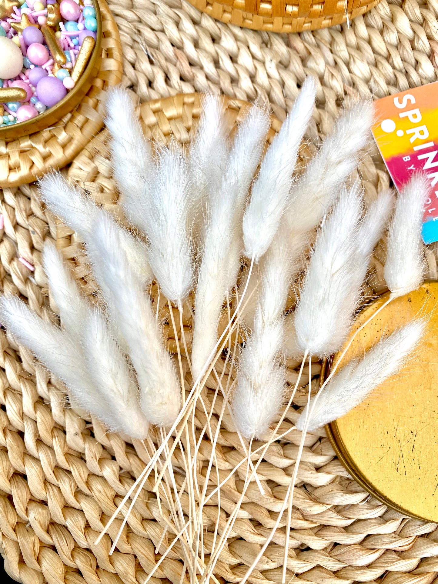 White Bunny Tail toppers