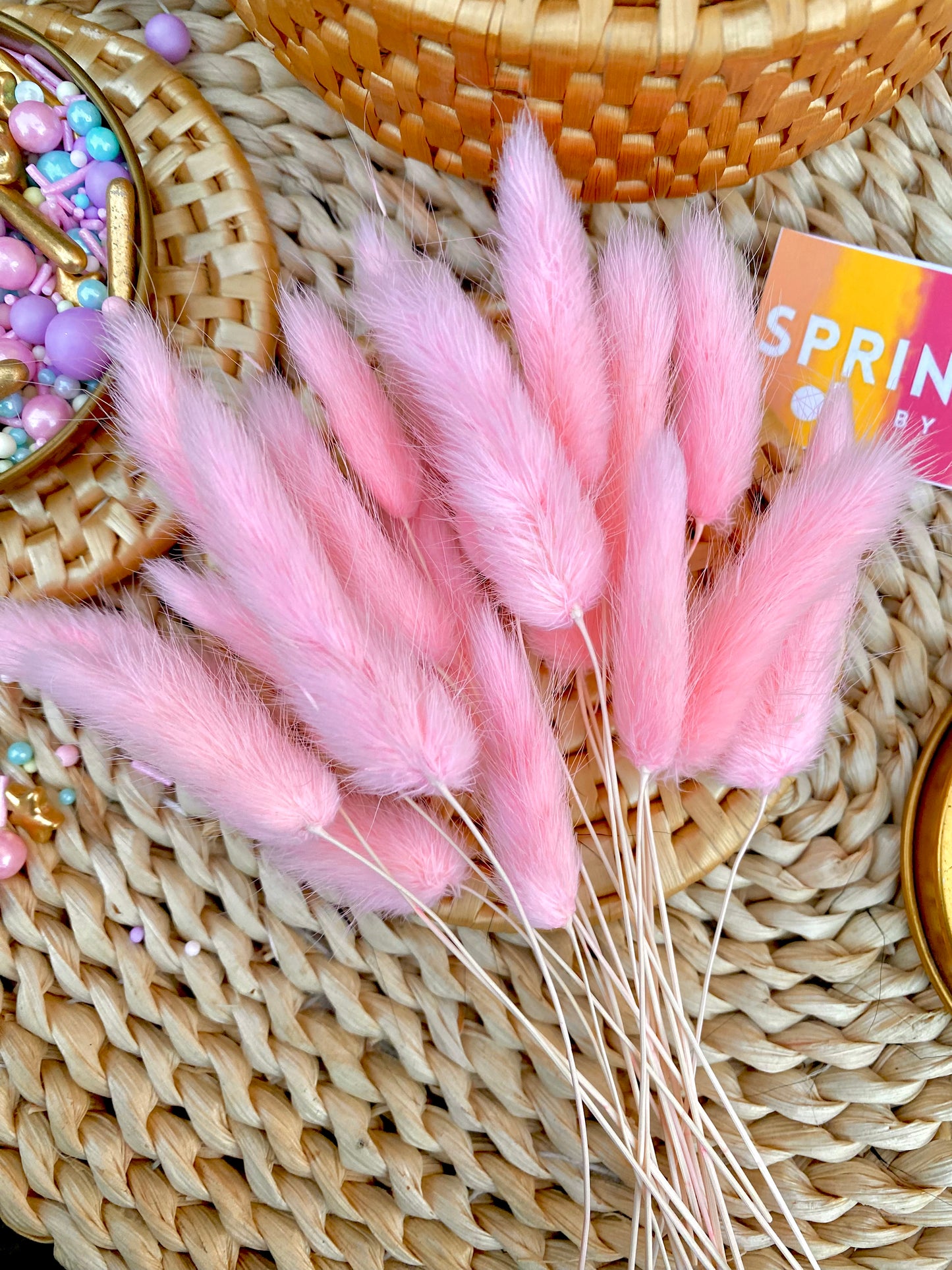 Pink Bunny Tail toppers